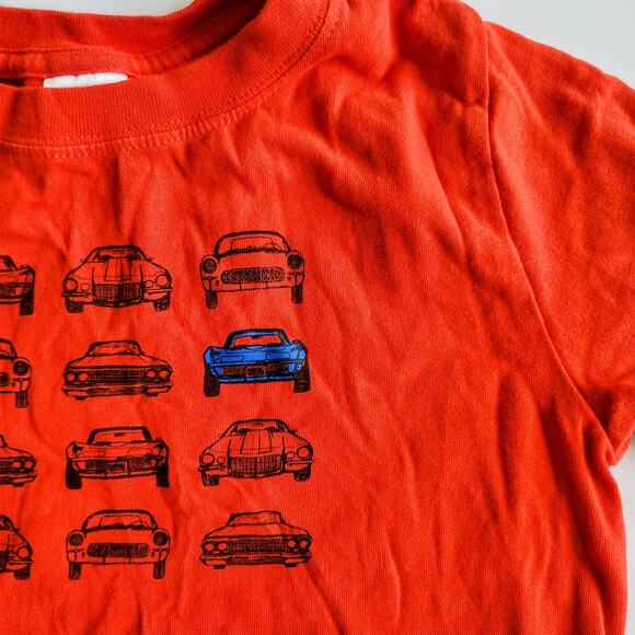 Hanna Andersson Kids Summer Transportation Tee Tangy Red Cars Size 5 | 110 cm - Picture 3 of 7